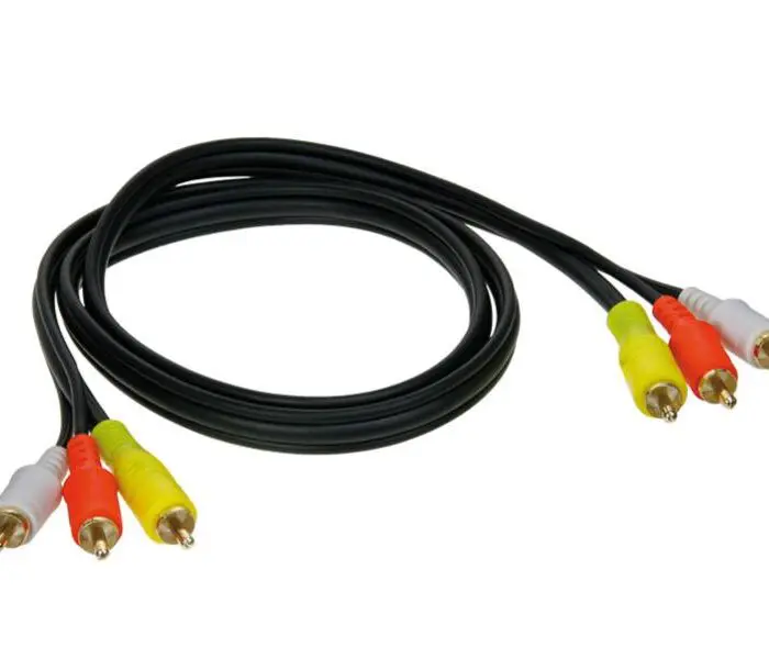 Phonokabel 3 ledet rød/hvid/gul 1m.