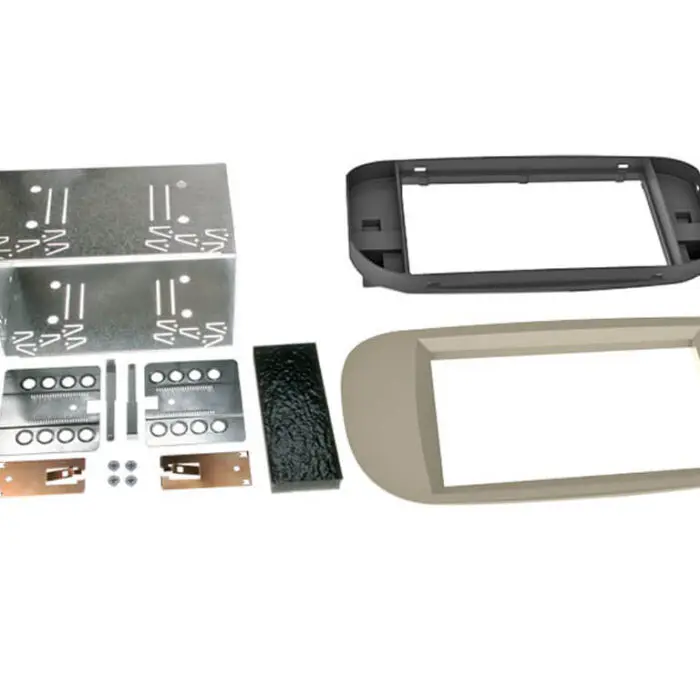 2 Din monterings ramme Fiat 500 2008> Ivory