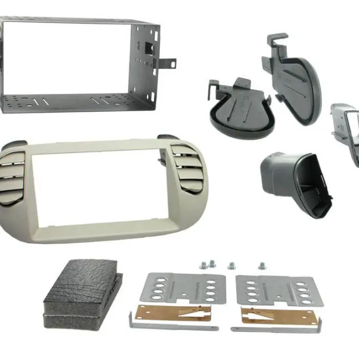 2 Din monterings ramme Fiat 500 2008> Beige