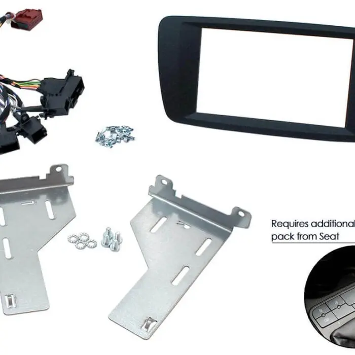 2 Din monterings ramme Seat Ibiza 2014> Piano Blac