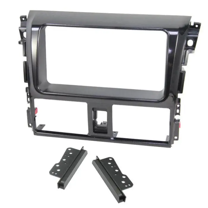 2 Din monterings ramme Toyota Vios 2013> Piano Bla