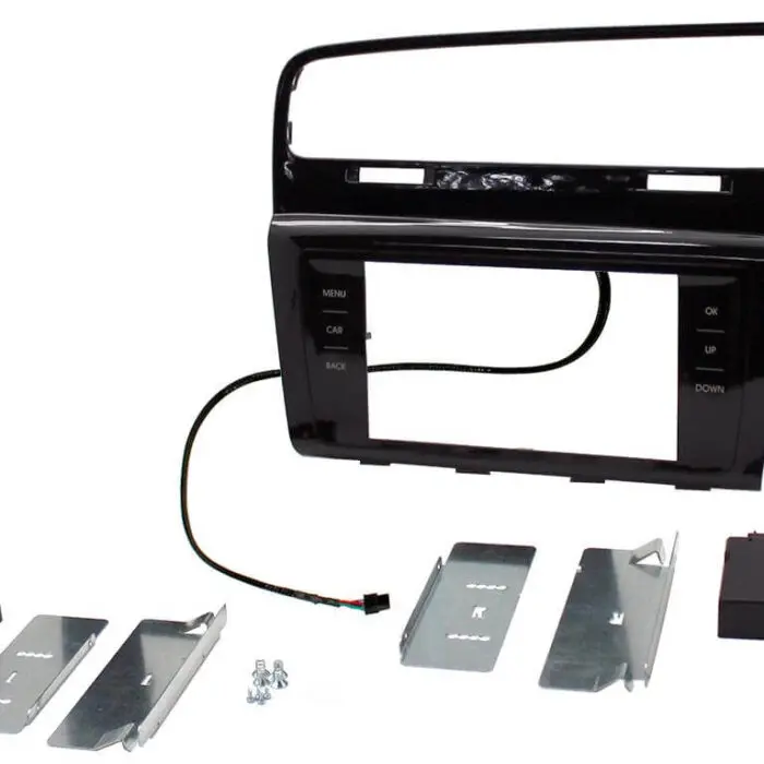 2 Din monterings ramme Golf VII Piano Black RHD