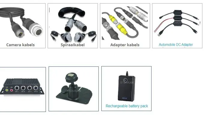 Bakkamera og Monitor tilbehør