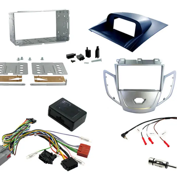 2 Din Ford Fiesta 08-10 Silver Facia Monterings ki