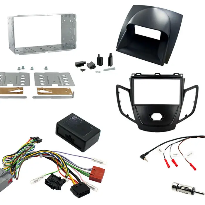 2 Din Ford Fiesta 08-10 Black Facia Monterings kit