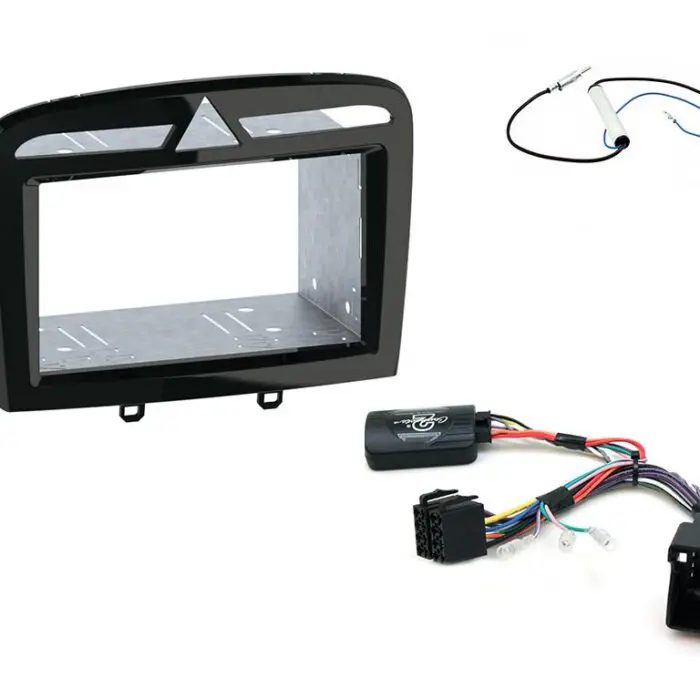 2 Din Peugeot 308 Piano Black Monterings kit