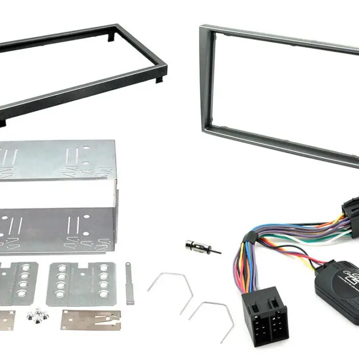 2 Din Opel Analogue Silver Monterings kit
