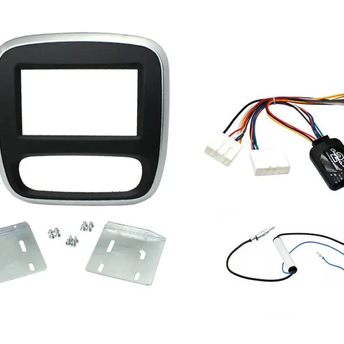 2 Din Opel Vivaro 2014> Silver & Black Fascia Mont