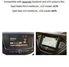 Bakkamera interface Opel R4,0 intelliLink IO-B