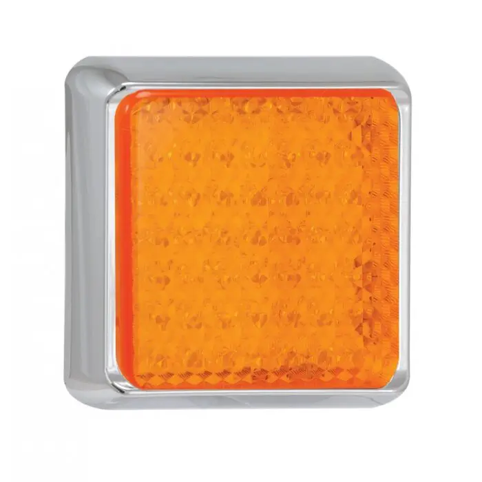 LED 120mm kvadratisk blinklygte