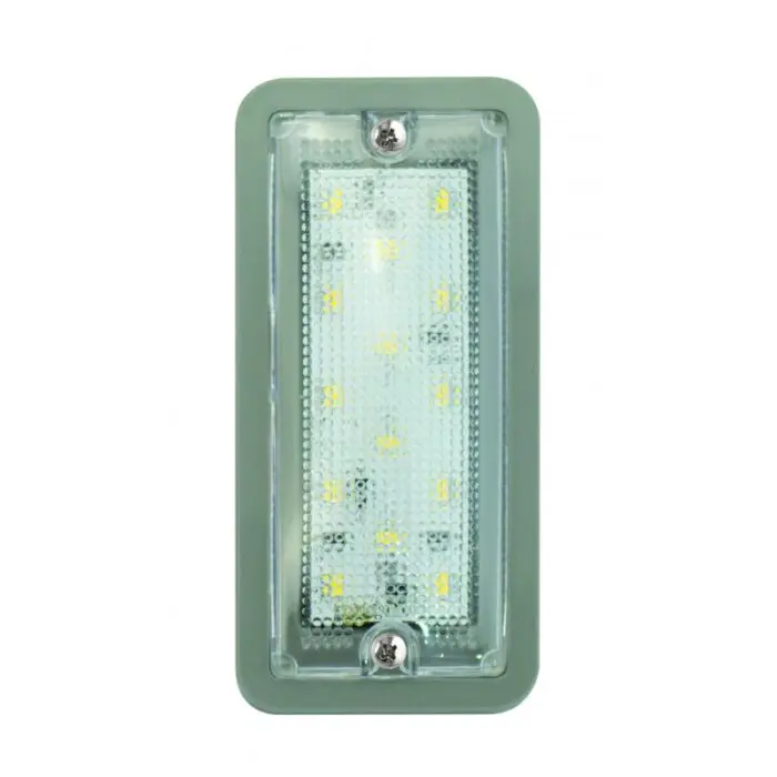 LED grå rektangulær interior lampe 12V