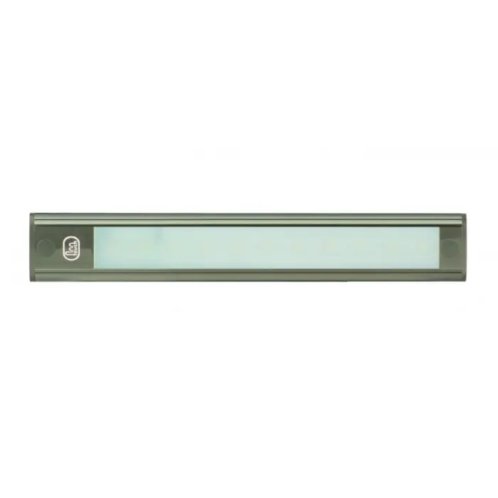 Graphitgrå alu LED strip lampe 12V med touch on/off knap - 260mm
