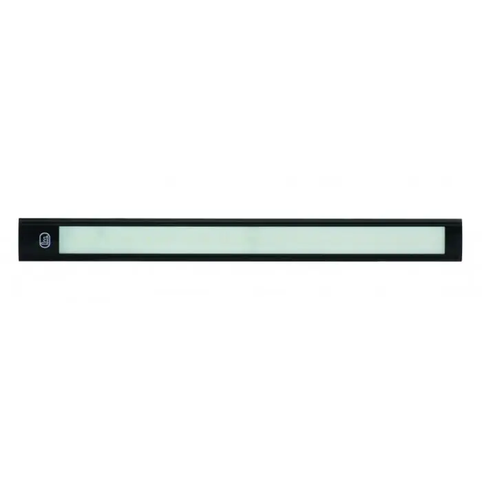 Sort alu LED strip lampe 12V med touch on/off knap - 410mm