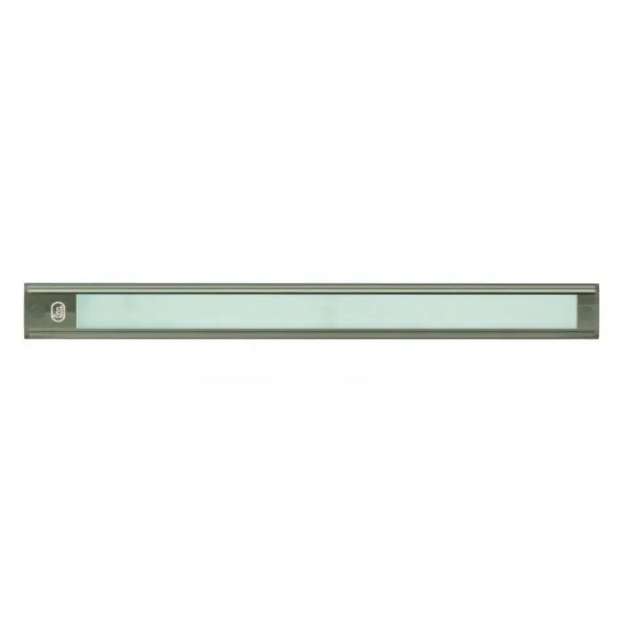 Graphitgrå aluminium LED strip lampe 12V med touch on/off knap - 410mm