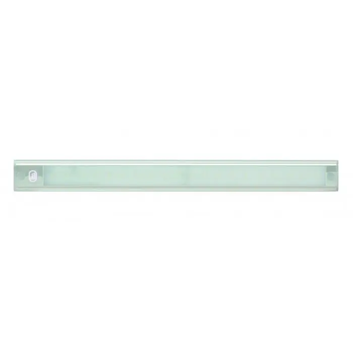 Sølv aluminium LED strip lampe 12V med touch on/off knap - 410mm