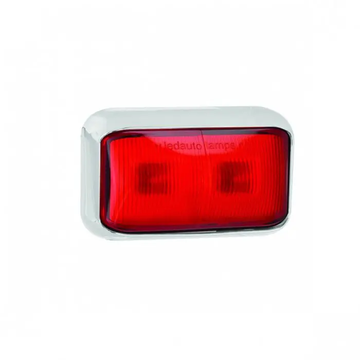 LED bag makeringslygte mat, krom