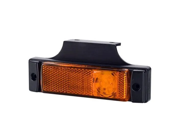 LED orange side markeringslygte med refleks og beslag
