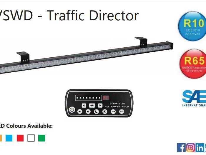 Blitz lysbro 117,6 mm med retningsbestemt trafik advarsel