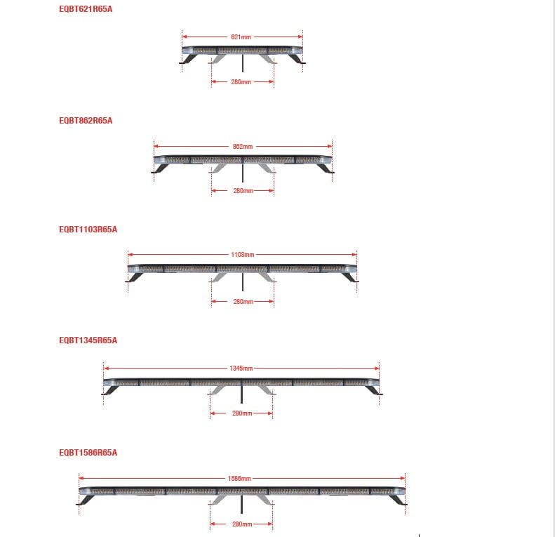 LED lysbro 1345 mm orange lys & natsænkning til tagmontering - Image 5