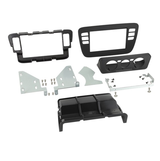 2 Din monterings ramme VW Up 2012-2017 antrasit sort
