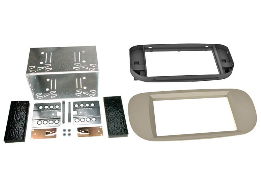 2 Din monterings ramme Fiat 500 2008> Ivory