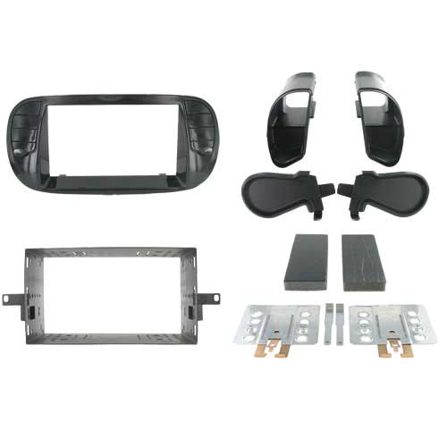 CT23FT13 2-DIN Monteringsramme - Fiat 500 Piano Black