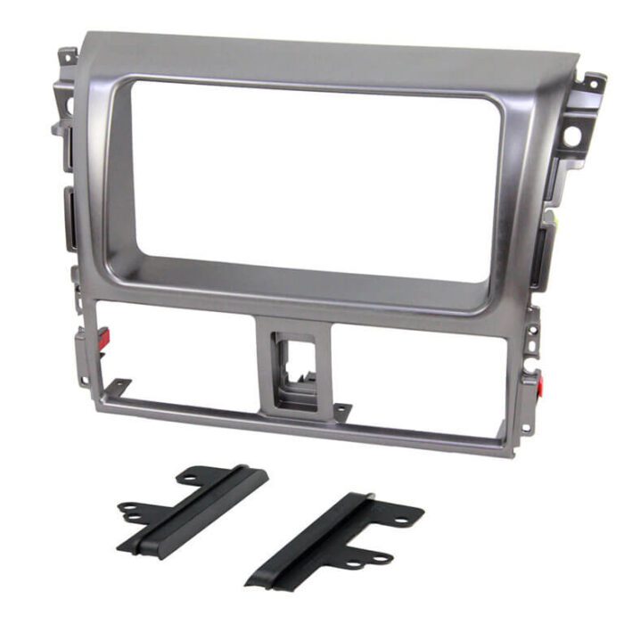 2 Din monterings ramme Toyota Vios 2013> Silver Gr