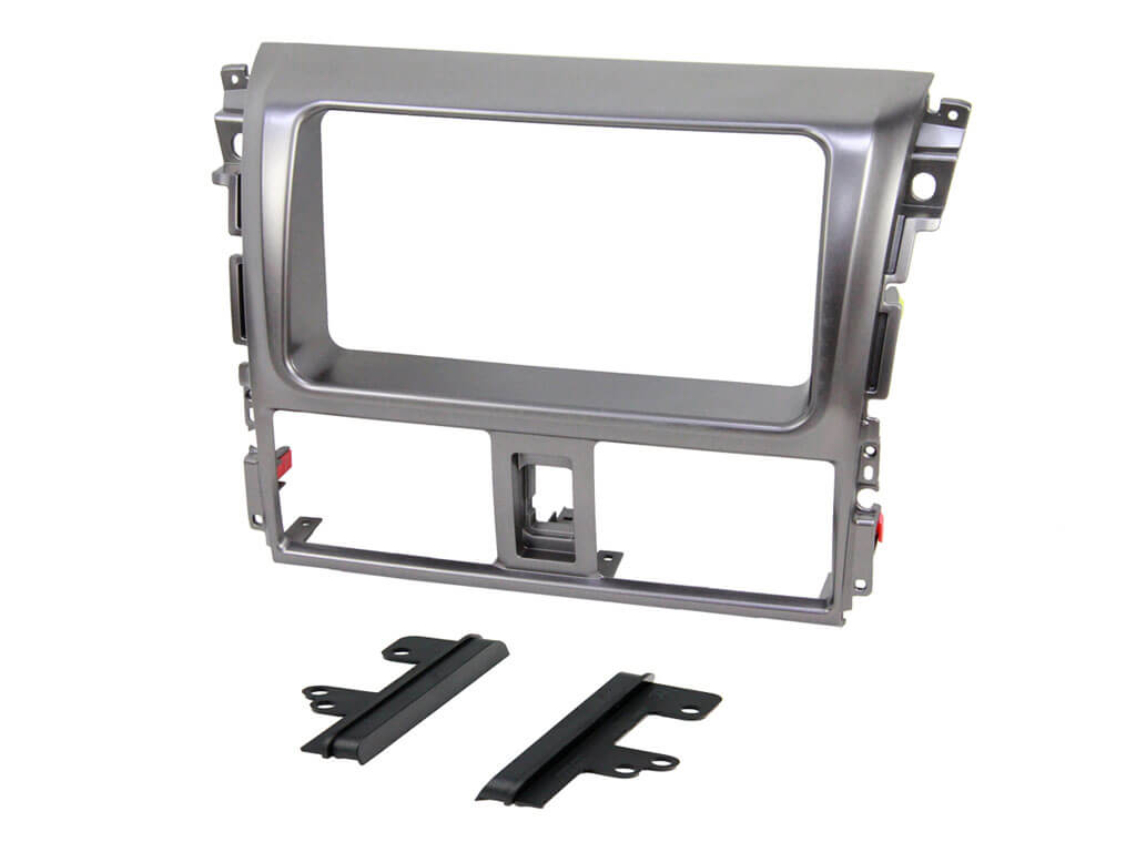 2 Din monterings ramme Toyota Vios 2013> Silver Gr