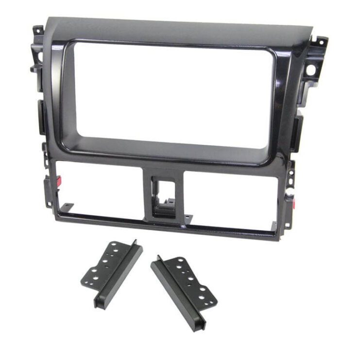 2 Din monterings ramme Toyota Vios 2013> Piano Bla