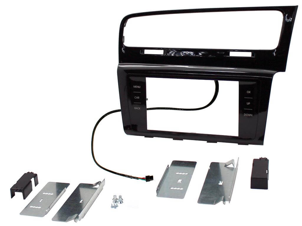 2 Din monterings ramme Golf VII Piano Black RHD