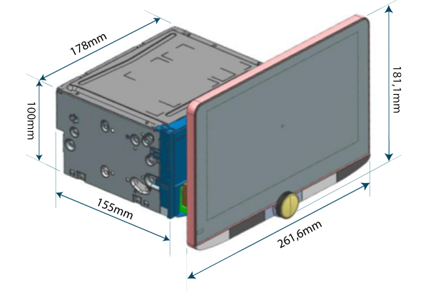 Kenwood DMX9720XDS 10.1" HD trådløs media Carplay modtager - Image 4
