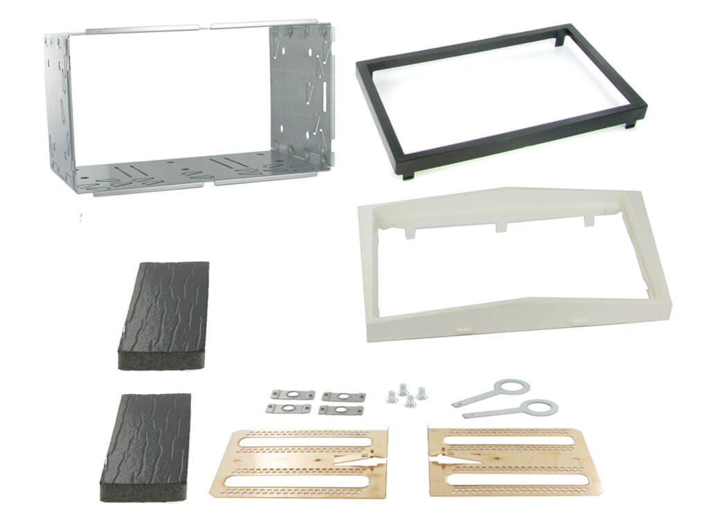 2 Din monterings ramme Opel Corsa 11> Pearl White