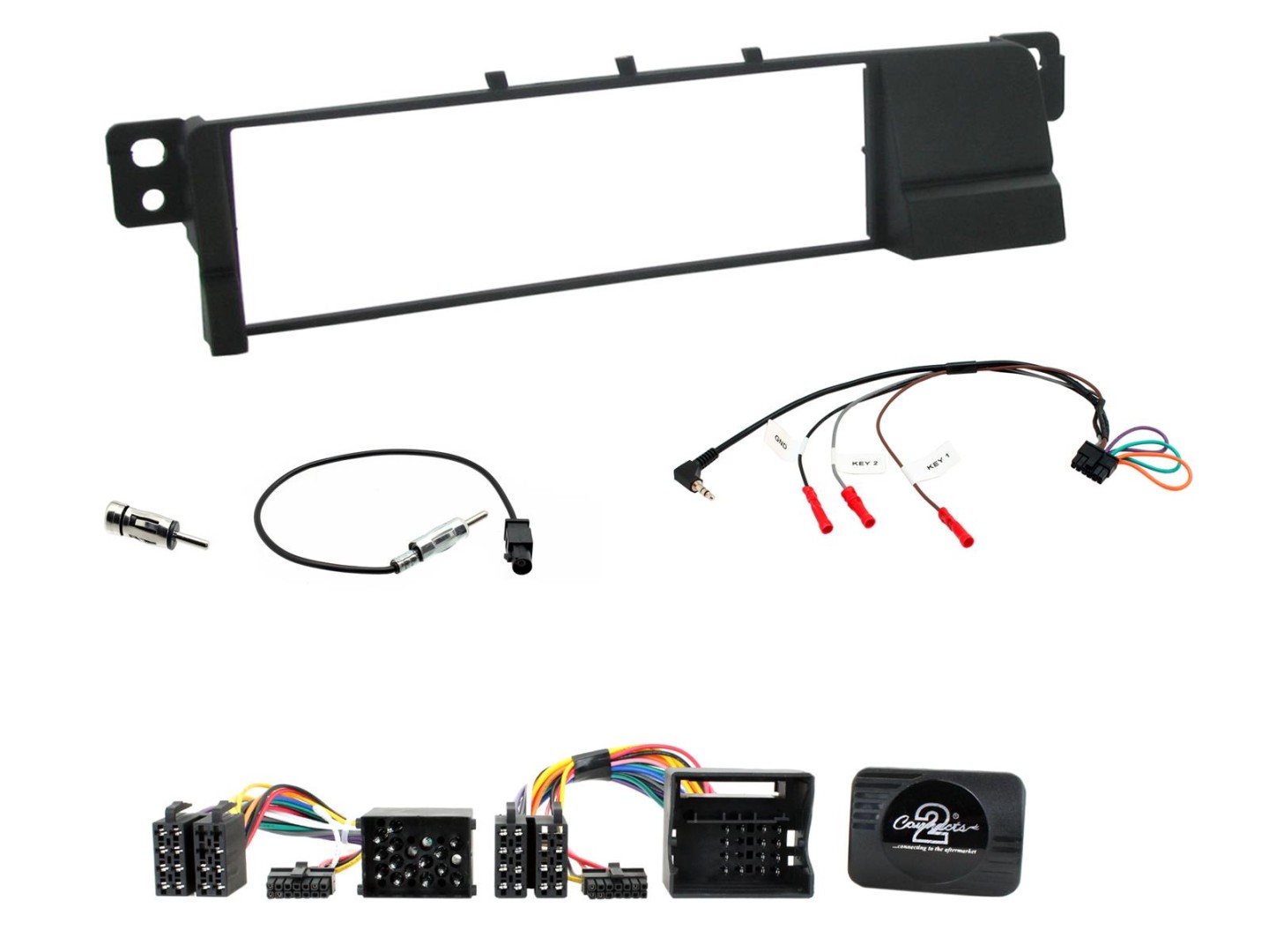 2 Din BMW E46 1 Din Black Monterings kit