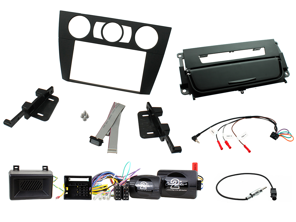 2 Din BMW 3 Series E90-M Black Monterings kit
