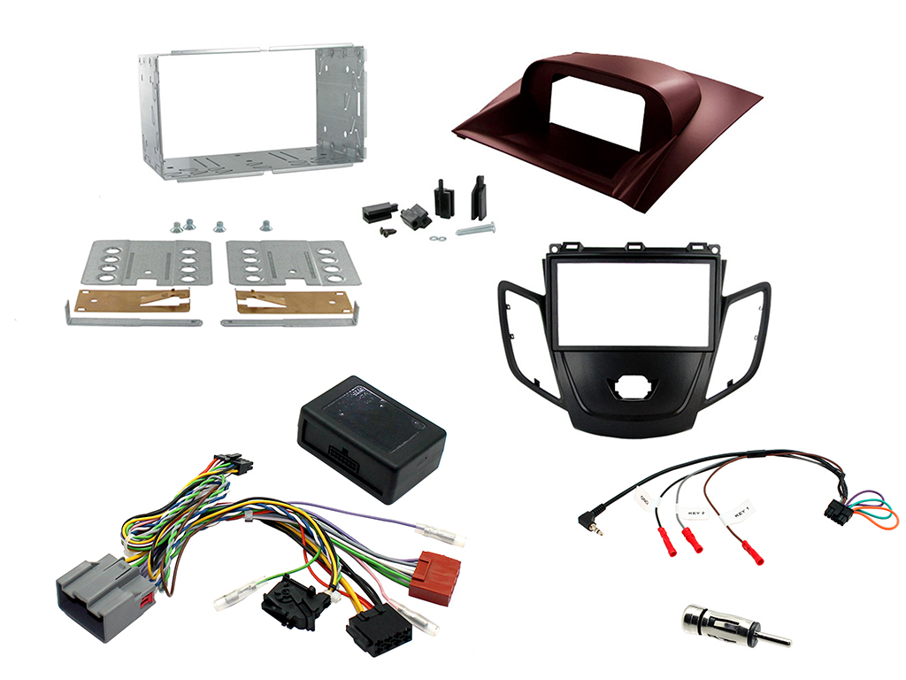 2 Din Ford Fiesta 08-10 Black Facia Monterings kit