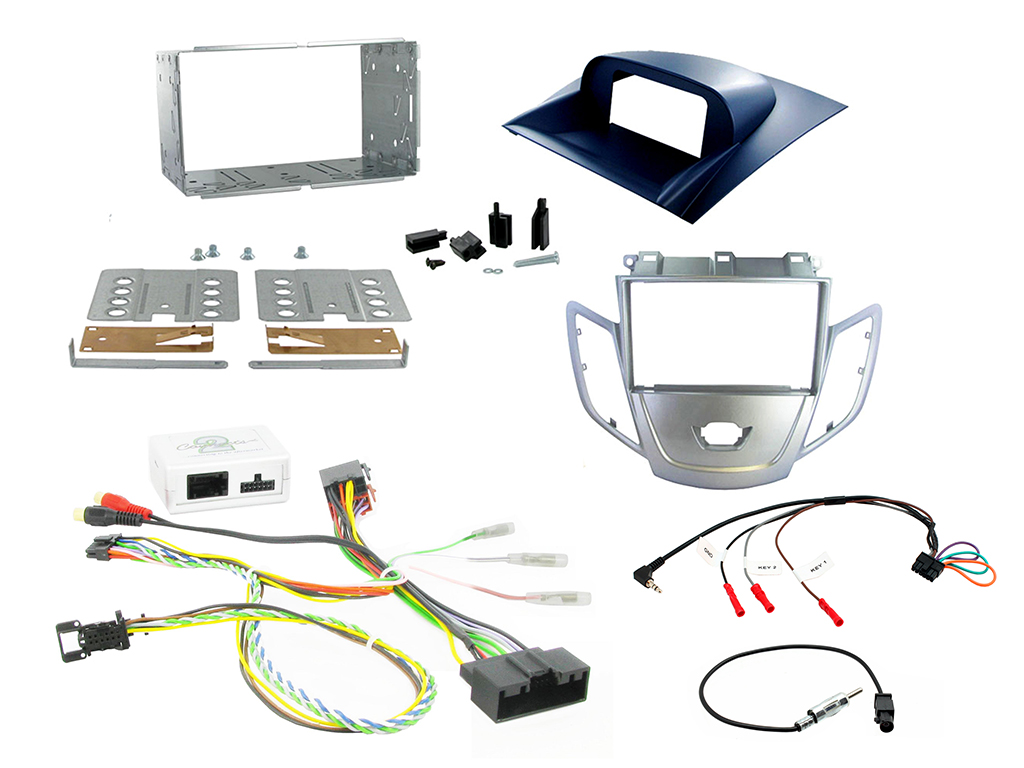 2 Din Ford Fiesta 10> Silver Facia Monterings kit