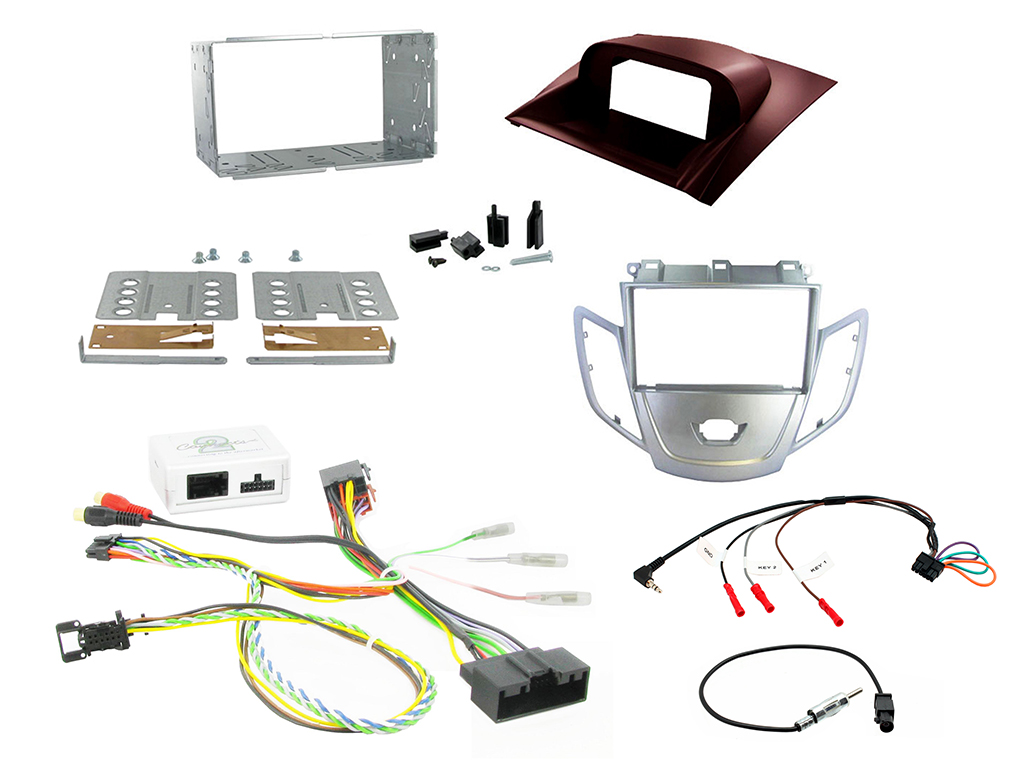 2 Din Ford Fiesta 10> Silver Facia Monterings kit
