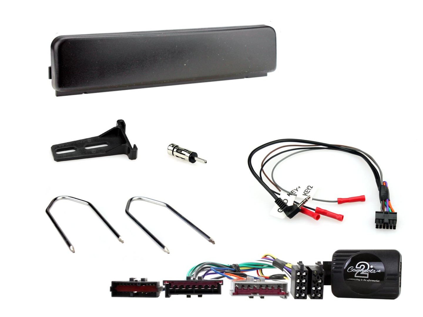 1 Din Ford Analogue Black 1 Din Monterings kit