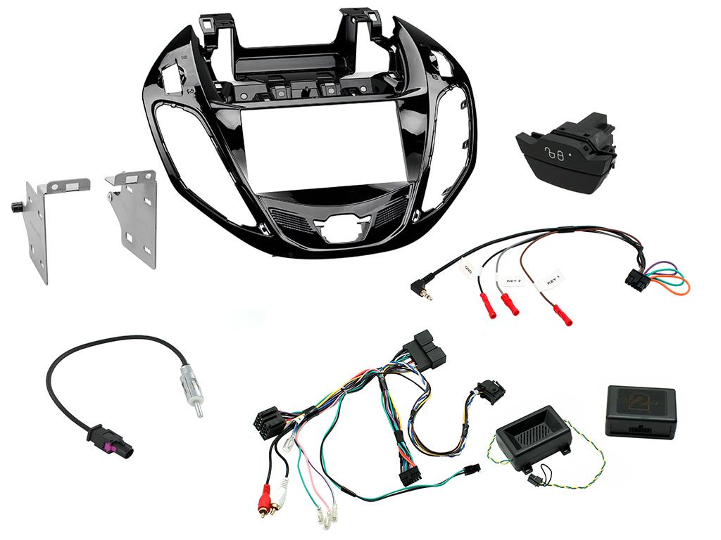 2 Din Ford B Max 2012> Piano Black with door lock