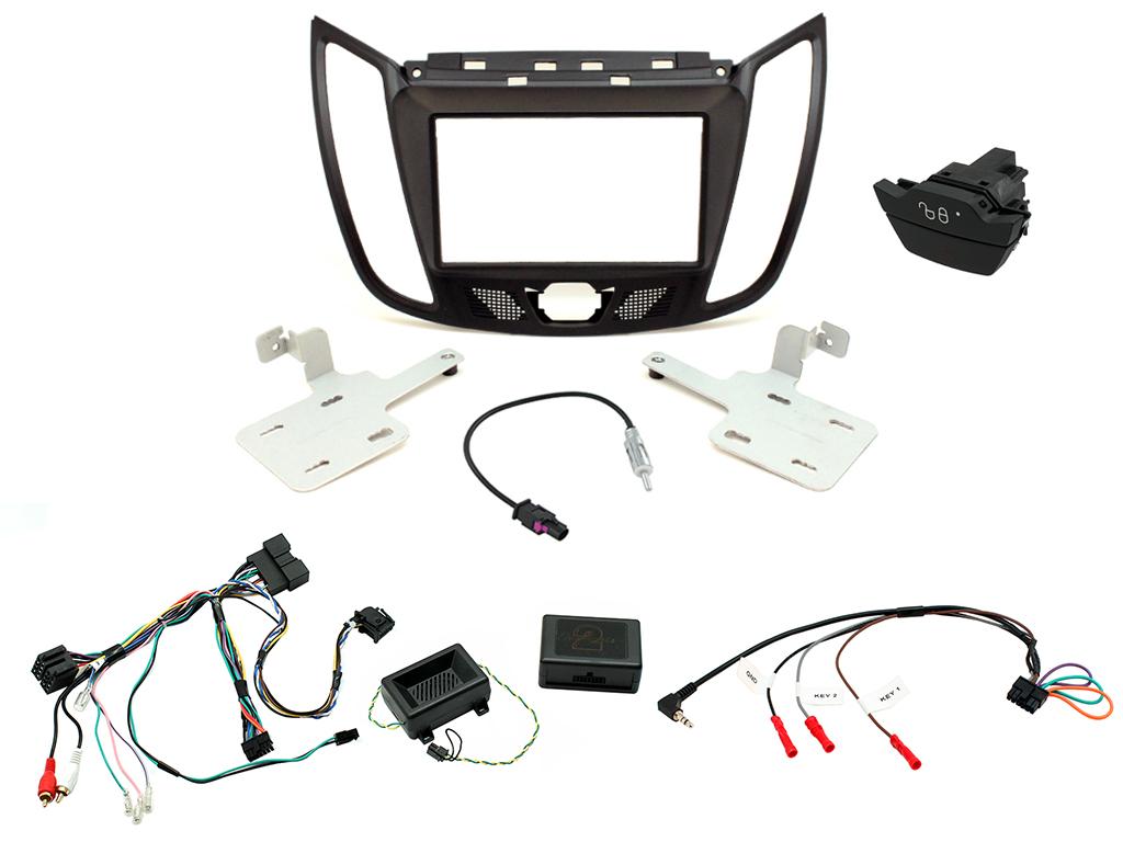 2 Din Ford Kuga 2013> with Button Monterings kit