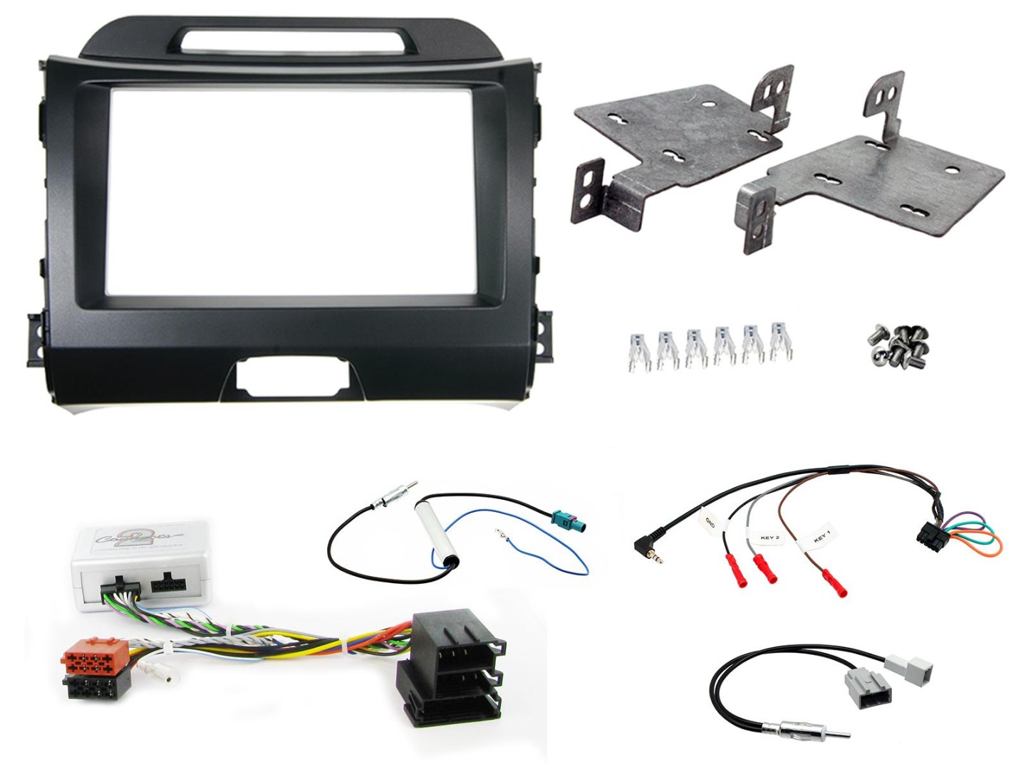 2 Din Kia Sportage 10> Amplified Monterings kit