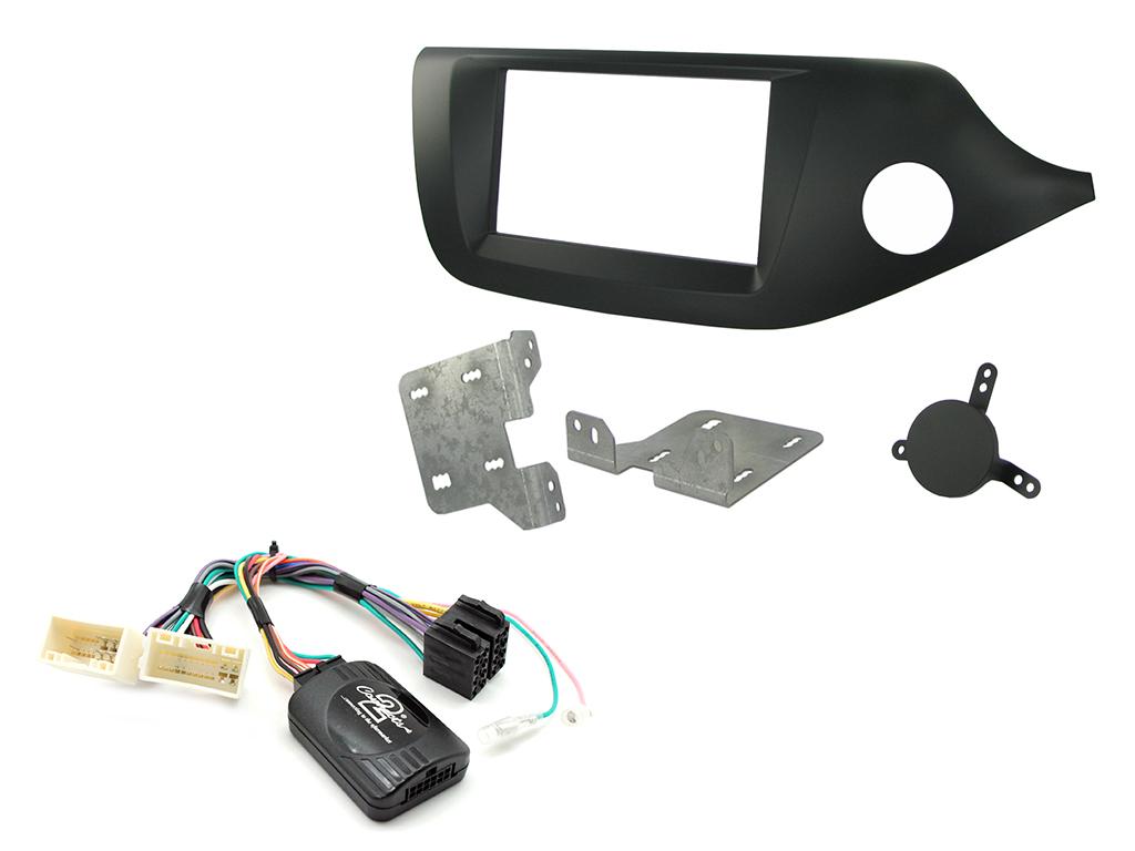 2 Din Kia Cee'd Dark Grey Monterings kit
