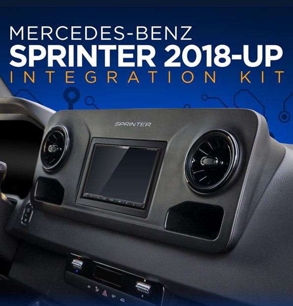 2 Din Mercedes Sprinter installationskit 2018- til navi eller Carplay