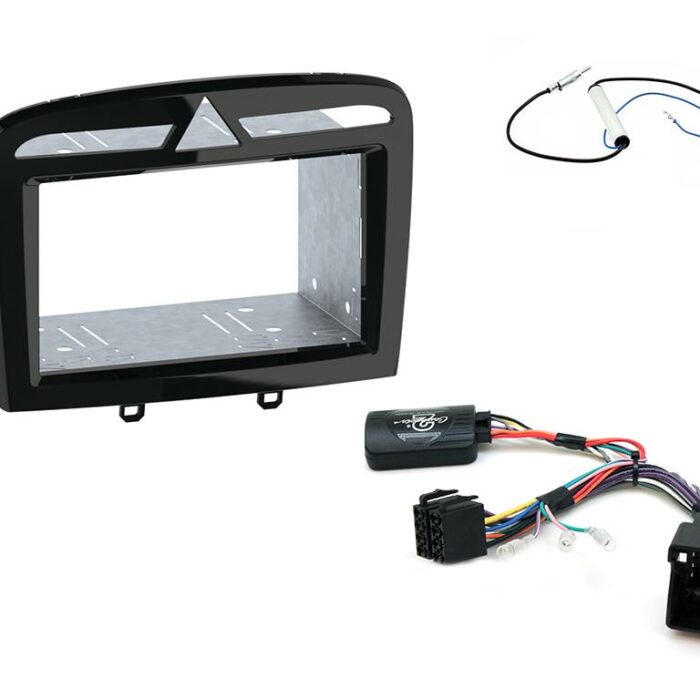 2 Din Peugeot 308 Piano Black Monterings kit