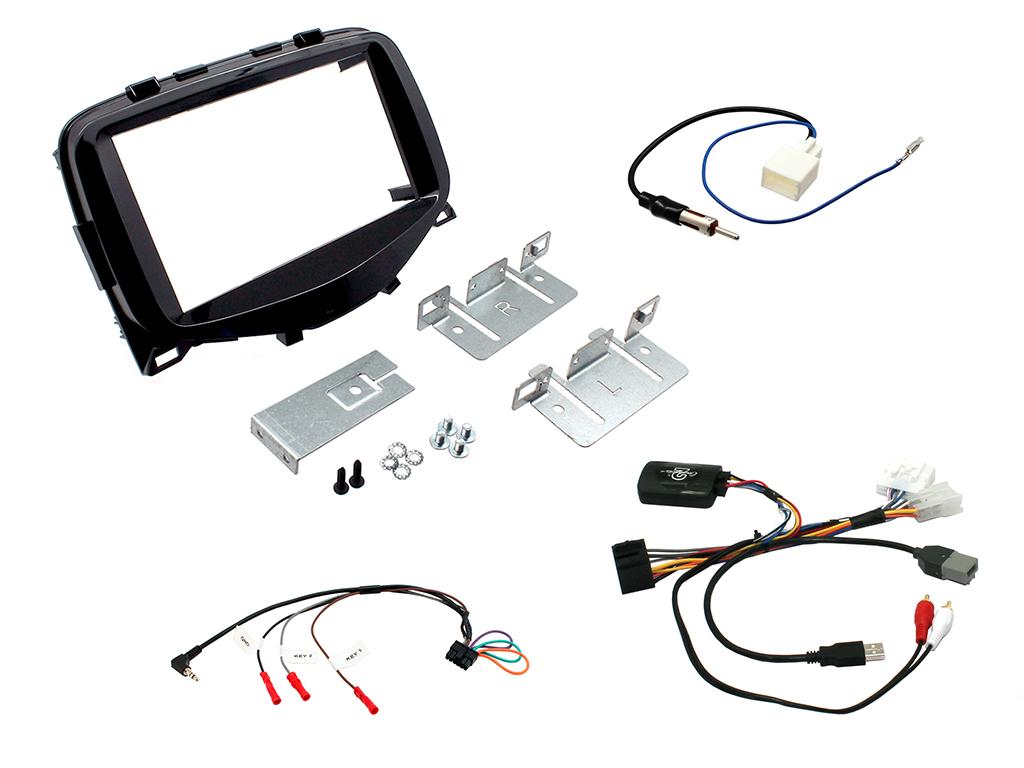 2 Din Peugeot 108 Piano Black 14> Monterings kit til CarPlay m.m