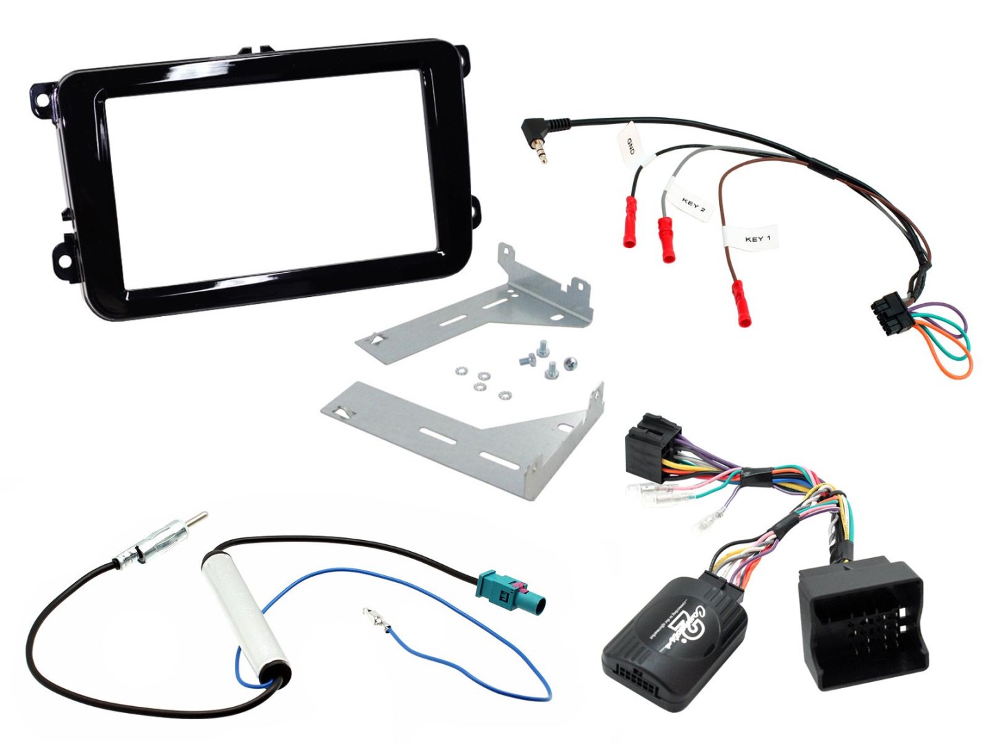 2 Din Volkswagen EOS, Tiguan, Golf Monterings kit