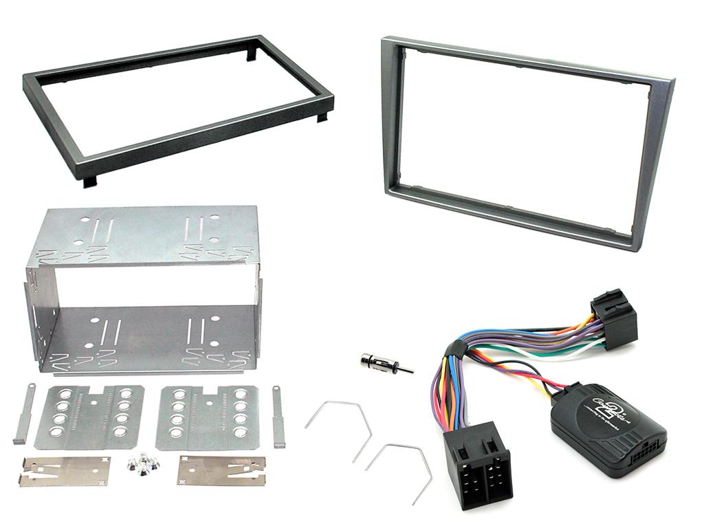 2 Din Opel Analogue Silver Monterings kit