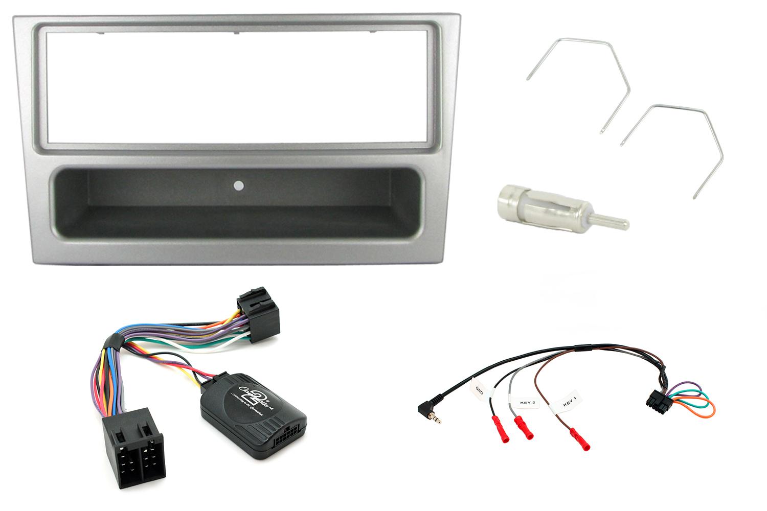 1 Din Opel Analogue Silver 1 Din Monterings kit