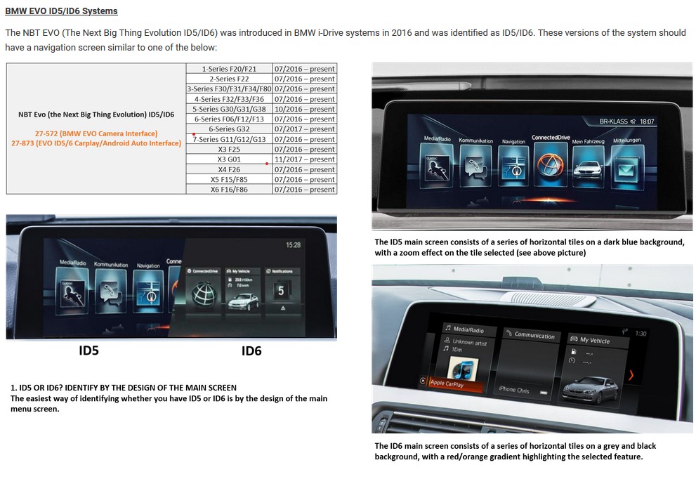 Bakkamera interface til BMW med NBT2 EVO ID5/ID6 Idrive - Image 2