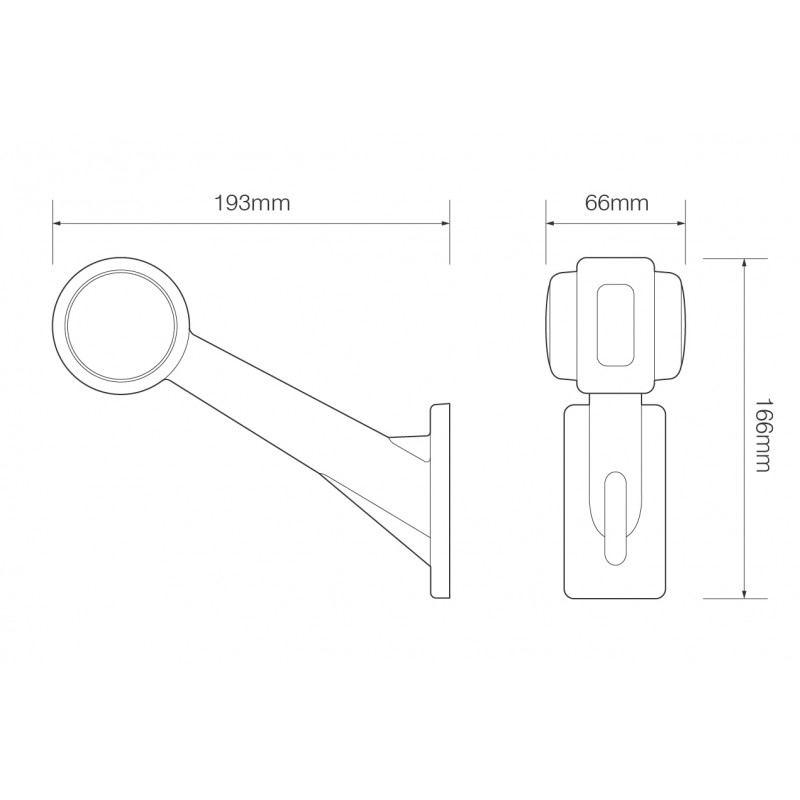 Lang højre LED slingre lygte med lys front og bag - Image 2